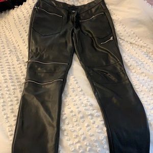Zara Moto faux leather pants